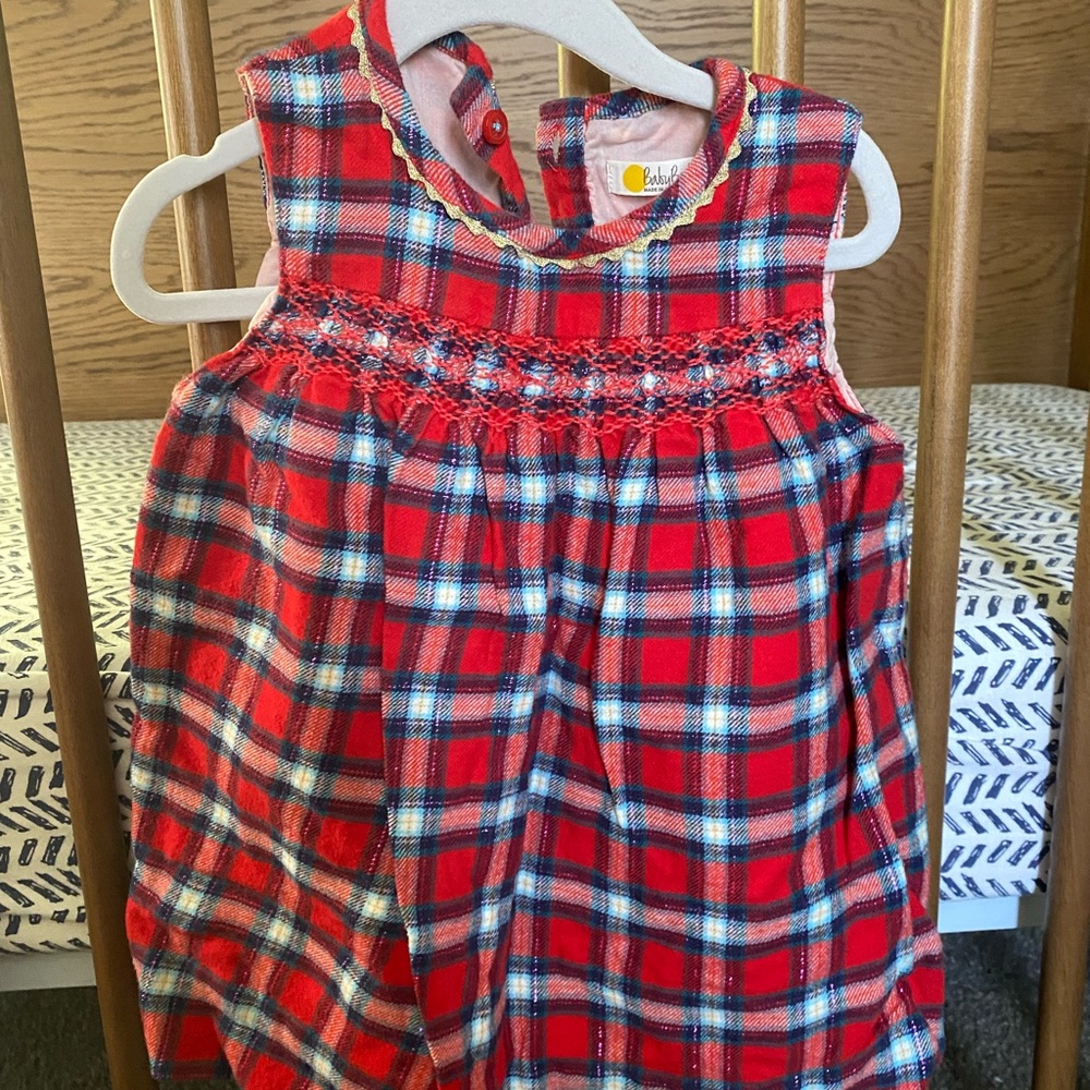 Baby Boden Multicolor Plaid Dress